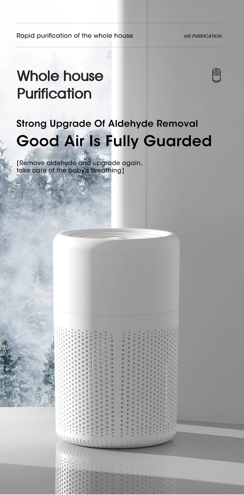 Air Purifier — HEPA Filter Desktop Cleaner for Home & Office