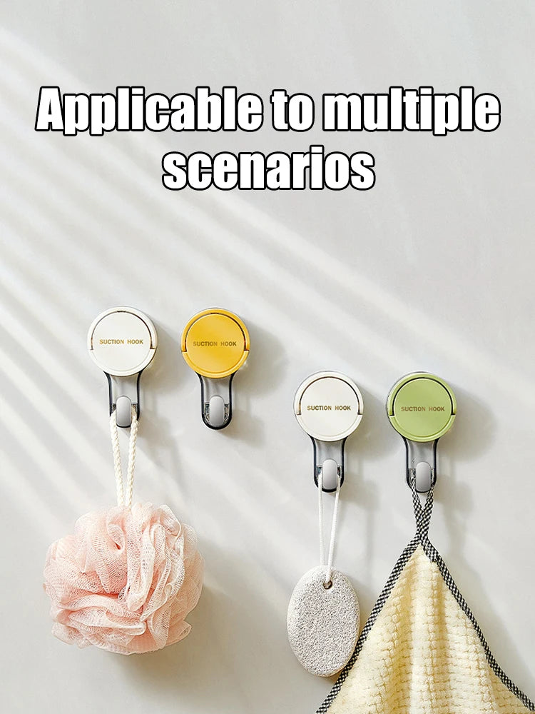 Strong Vacuum Suction Hooks — No-Drill Traceless Adhesive for Bathroom, Kitchen & Door
