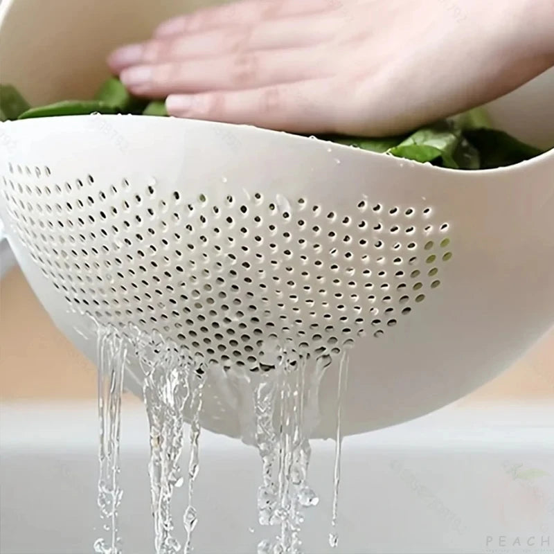 Multi-Purpose Rice Drain Basket — Fruit & Vegetable Colander Sieve for Kitchen