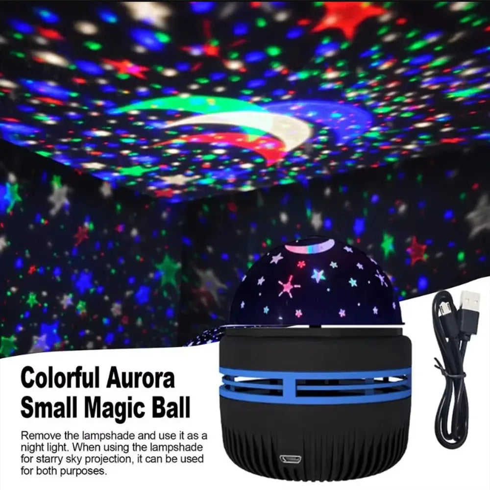 Galaxy Star Projector with RGB LED Nebula Light & Remote Control - USB Powered Night Light