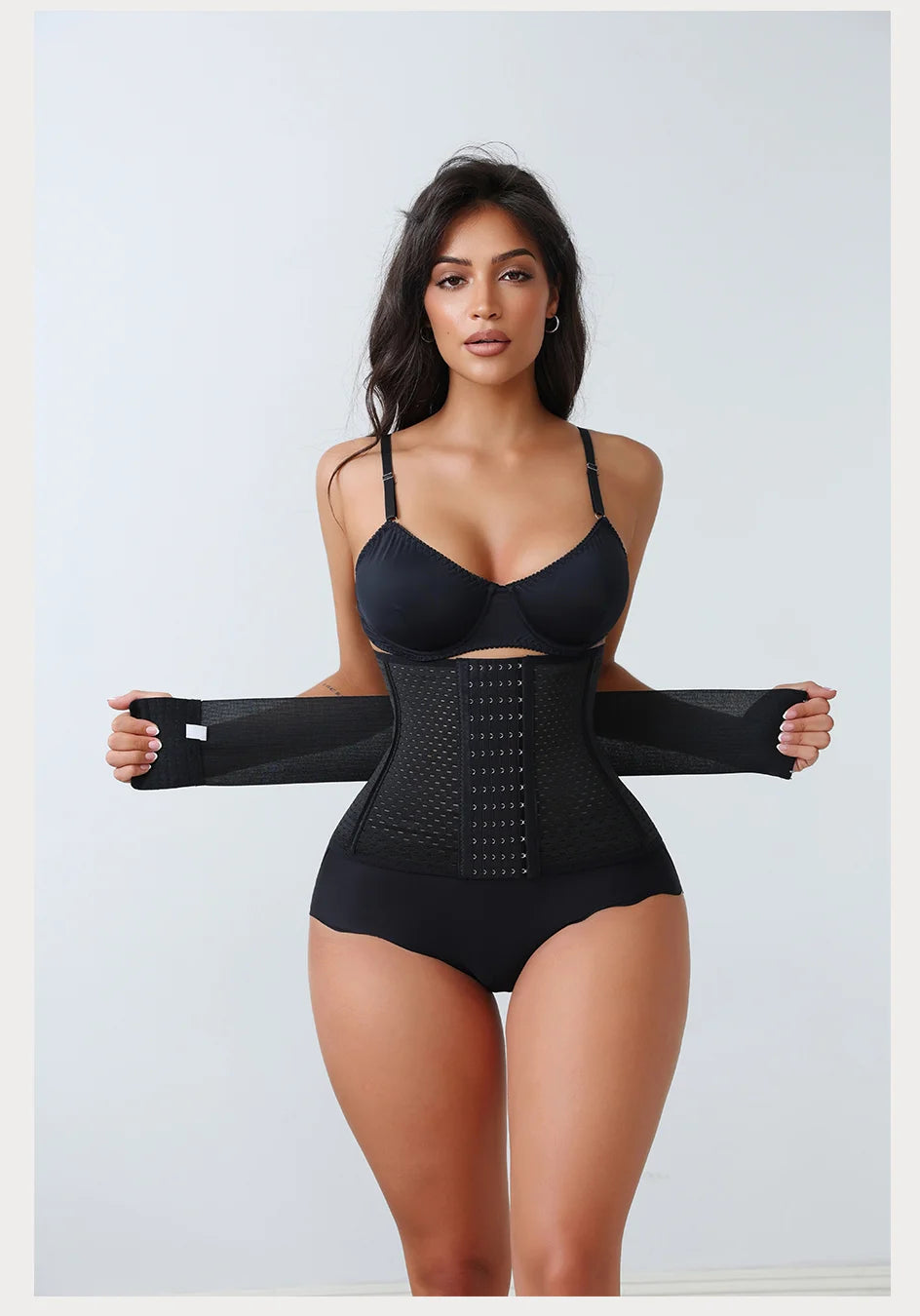 Adjustable Waist Trainer for Women — Double Belt Neoprene Corset with Zipper for Tummy Control & Back Support