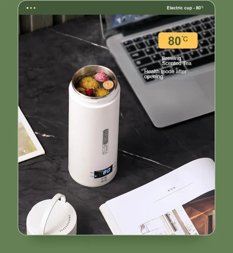 Portable Electric Travel Kettle – Fast Boiling 304 Stainless Steel Water & Baby Milk Warmer