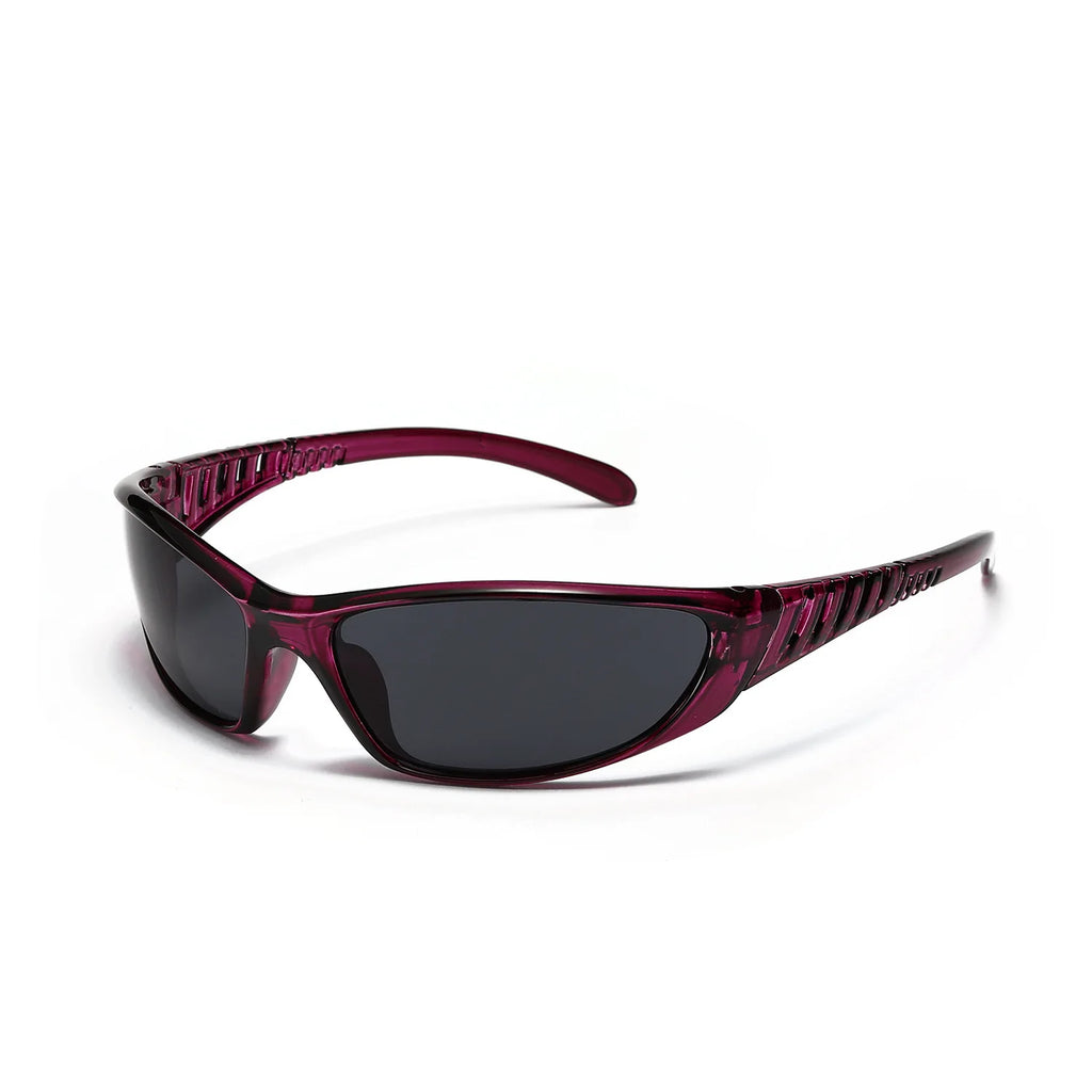 Y2K Silver Sunglasses — Trendy Hollowed Out Futuristic Style for Women & Men