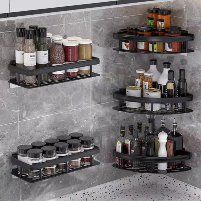 Bathroom Corner Shelf — No-Drill Wall Mount Shower Storage Rack & Organizer