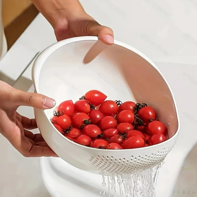 Multi-Purpose Rice Drain Basket — Fruit & Vegetable Colander Sieve for Kitchen