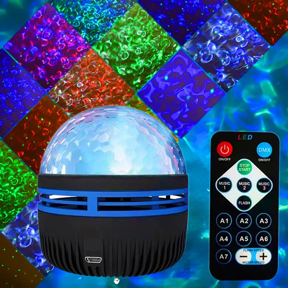 Galaxy Star Projector with RGB LED Nebula Light & Remote Control - USB Powered Night Light