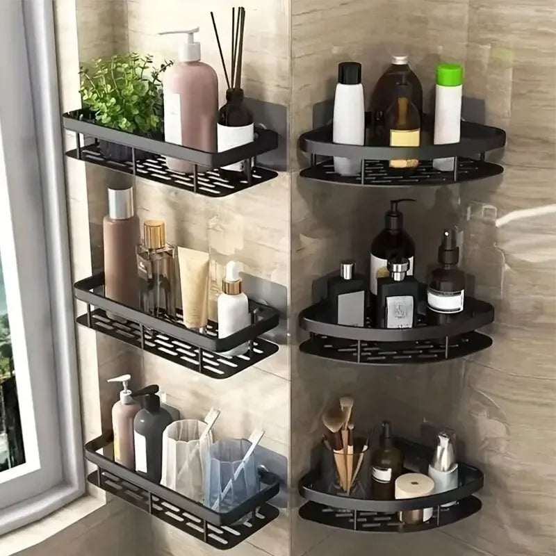 Bathroom Corner Shelf — No-Drill Wall Mount Shower Storage Rack & Organizer