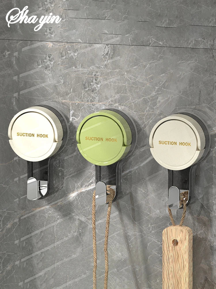 Strong Vacuum Suction Hooks — No-Drill Traceless Adhesive for Bathroom, Kitchen & Door