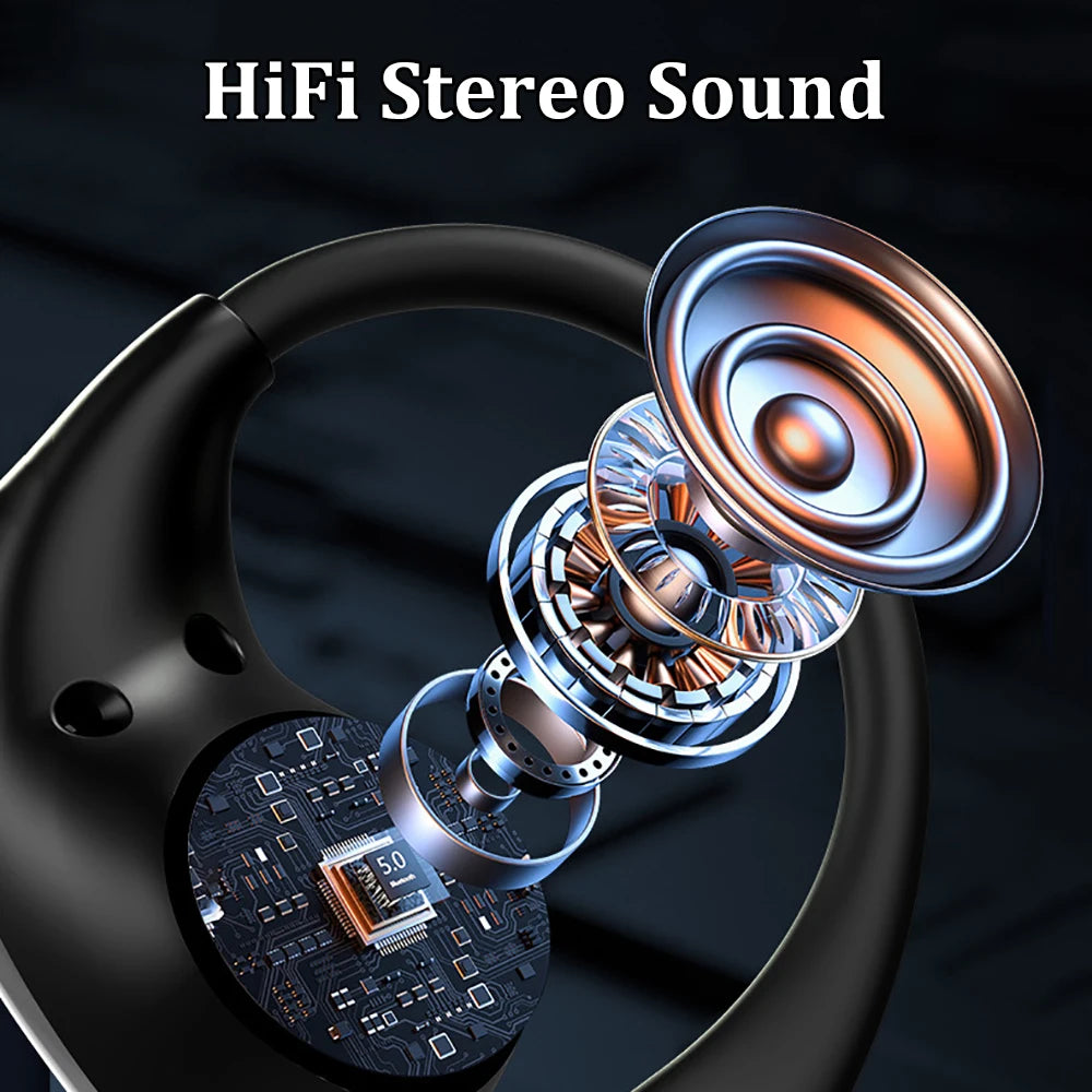 Bluetooth 5.4 Wireless Earbuds — HiFi Stereo Waterproof with LED Display & Touch Control