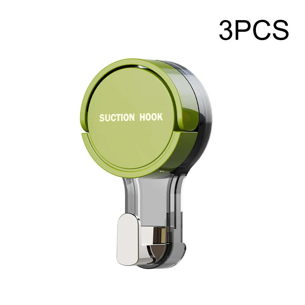 Strong Vacuum Suction Hooks — No-Drill Traceless Adhesive for Bathroom, Kitchen & Door