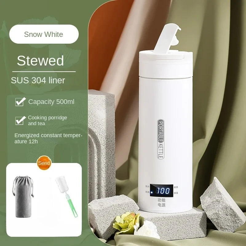 Portable Electric Travel Kettle – Fast Boiling 304 Stainless Steel Water & Baby Milk Warmer
