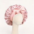 Satin Silk Sleeping Bonnet — Adjustable Hair Bonnet with Tie Band for Women & Men