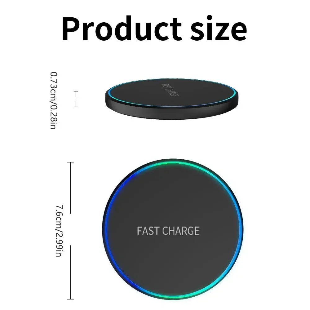 Wireless Charging Pad — Fast Induction Charger for Phone, Tablet, Watch & Earphones