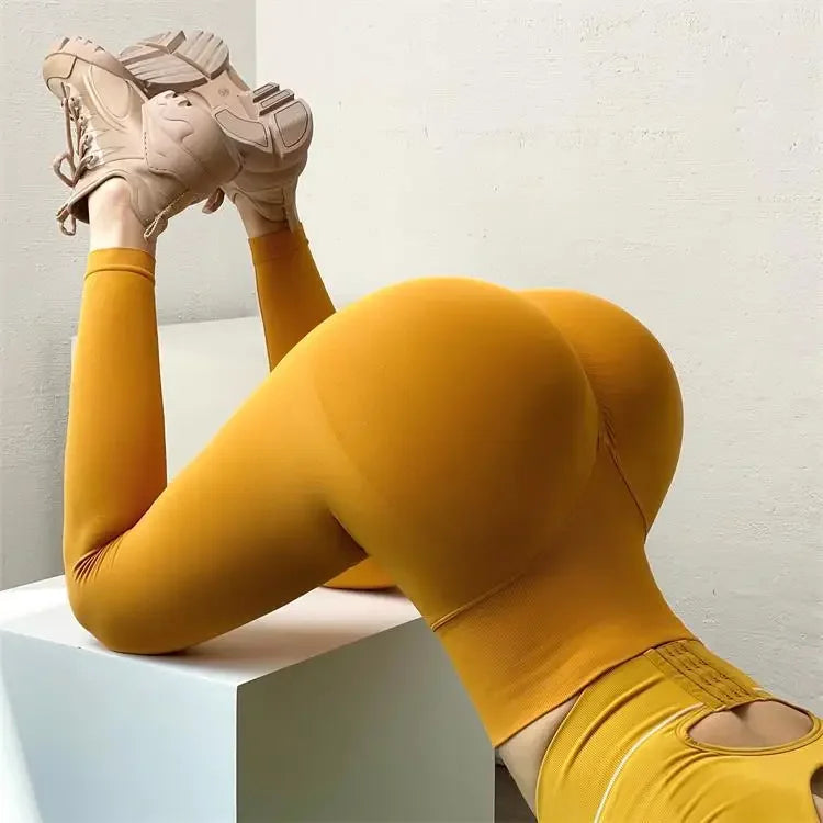 High Waist Seamless Leggings — Push Up Butt Lift Yoga & Gym Workout Pants for Women