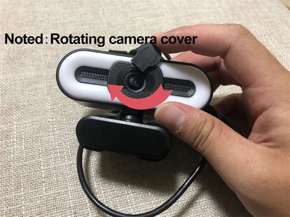 Portable 4K HD Webcam — Auto Focus with Microphone & Light for Live Streaming & Video Calls