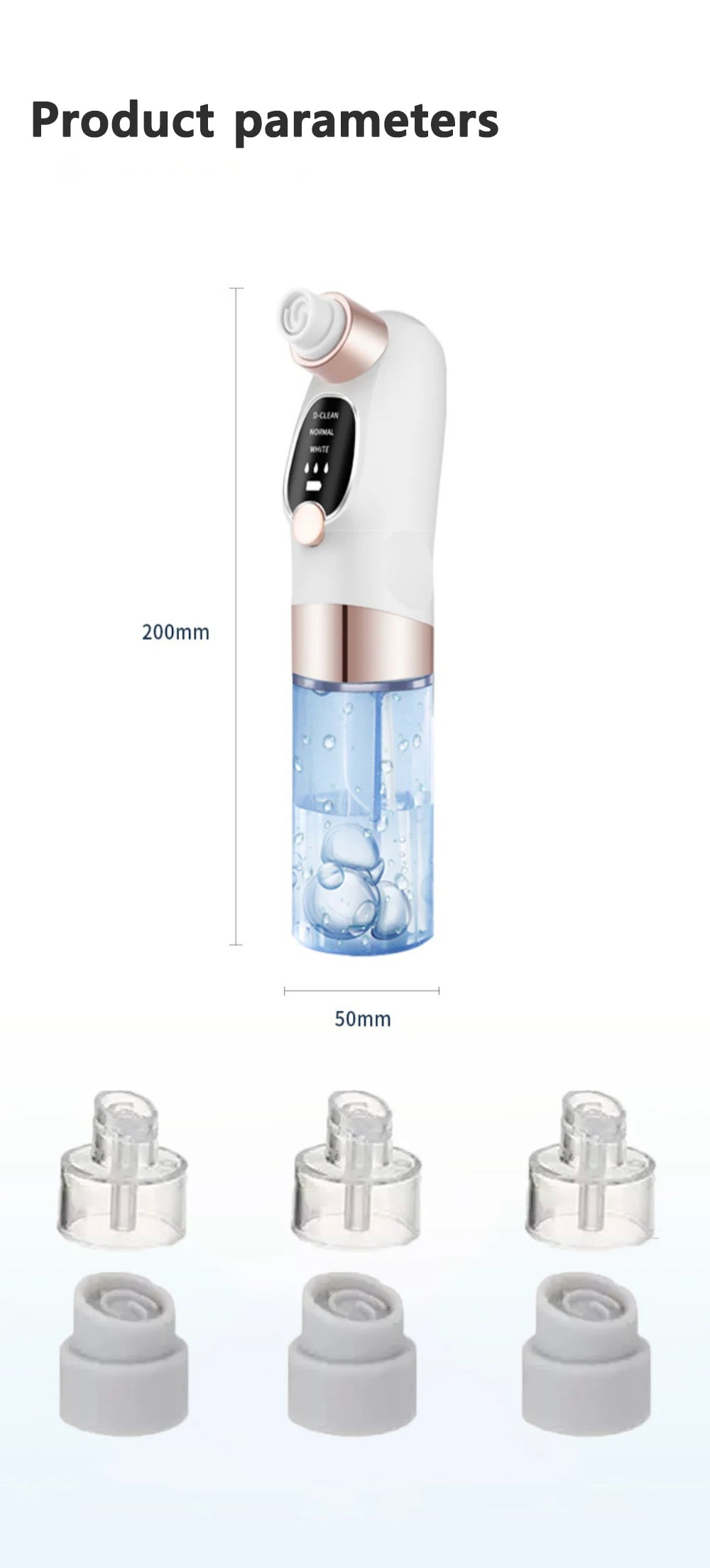 Blackhead Remover Vacuum — Electric Pore Cleaner USB Rechargeable Water Cycle Face Cleanser