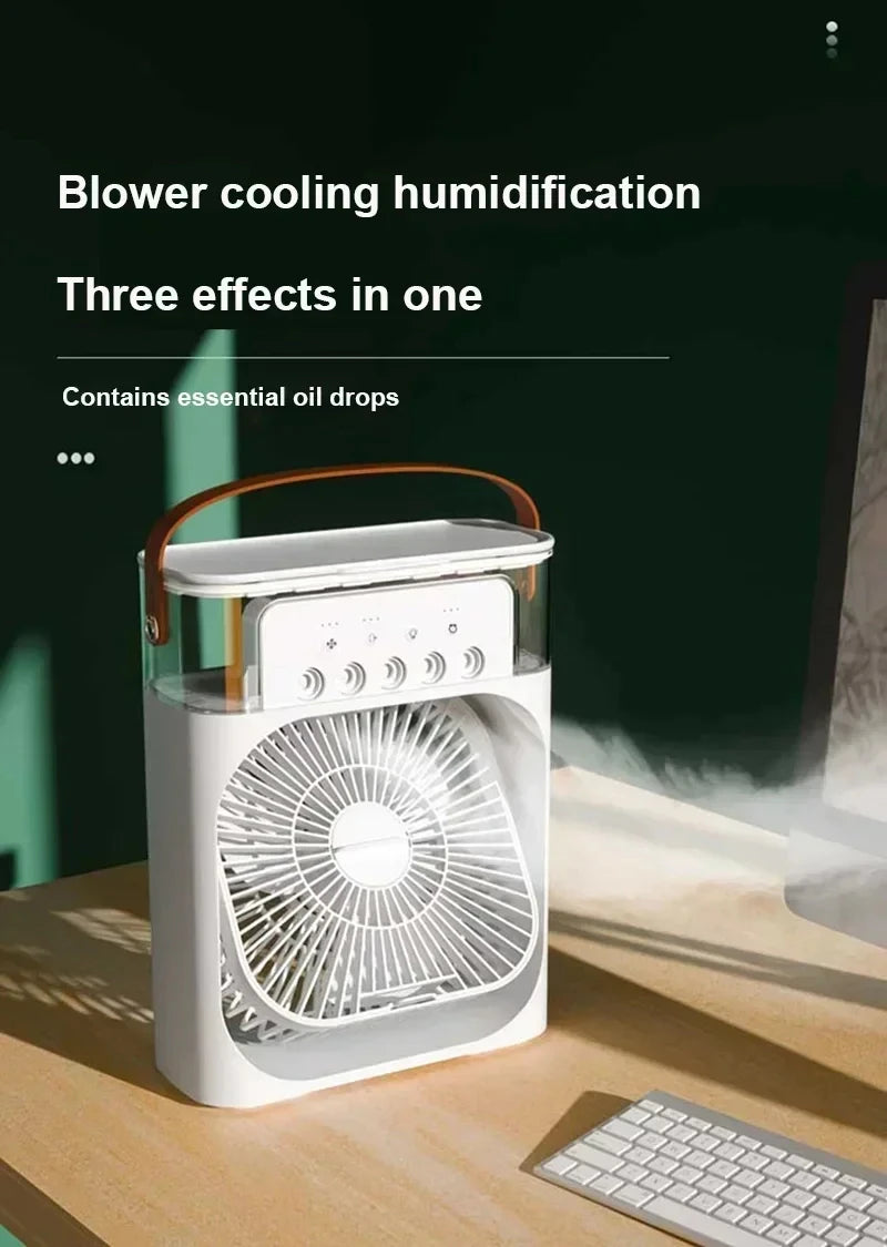 Mini Portable Air Conditioner — USB Desktop Cooling Fan for Home & Office
