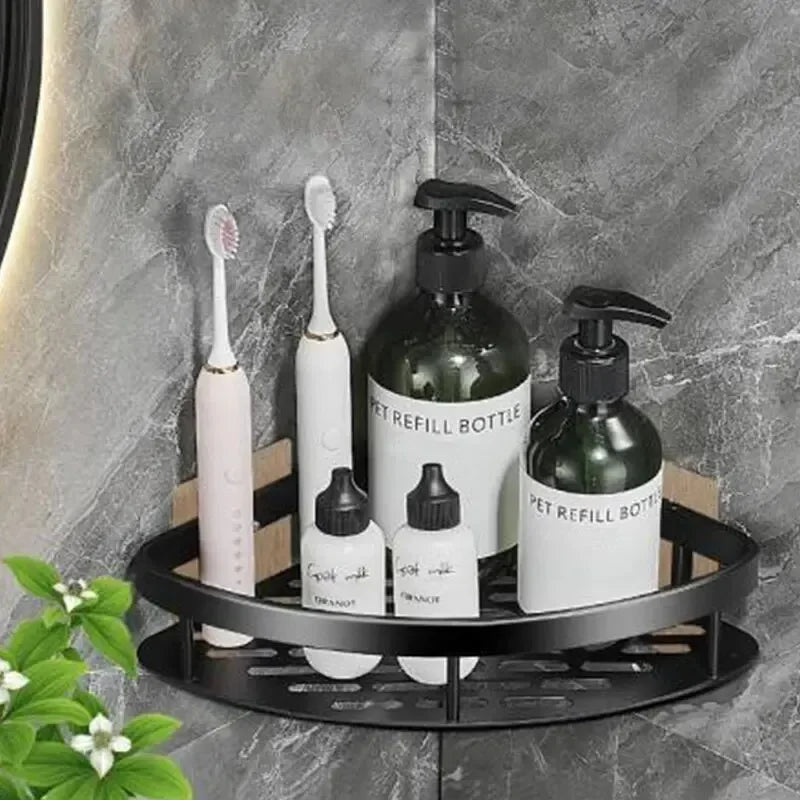 Bathroom Corner Shelf — No-Drill Wall Mount Shower Storage Rack & Organizer